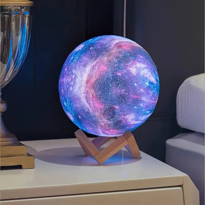 Luz de Luna 3D LED de 16 Colores con Base - Luz Nocturna