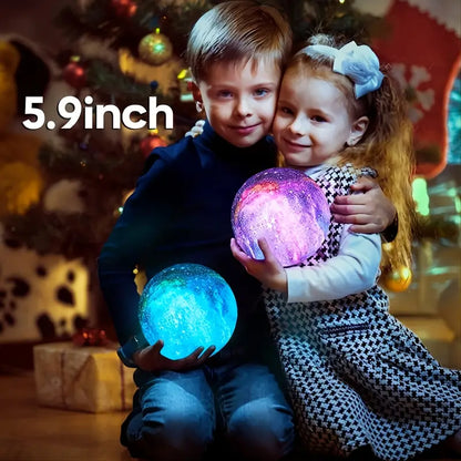 Luz de Luna 3D LED de 16 Colores con Base - Luz Nocturna
