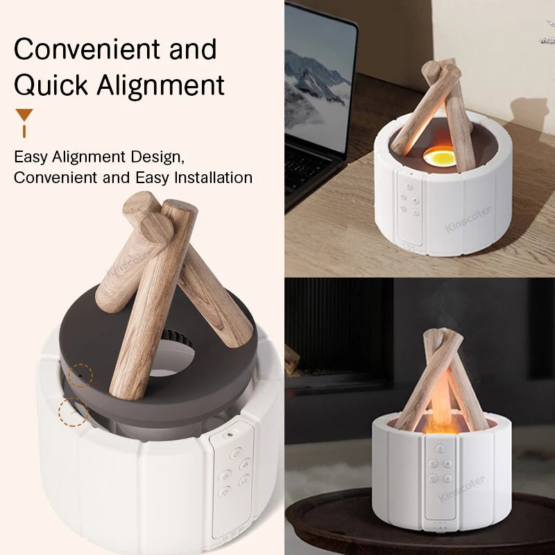 Humidificador LED Efecto Llama 🔥
